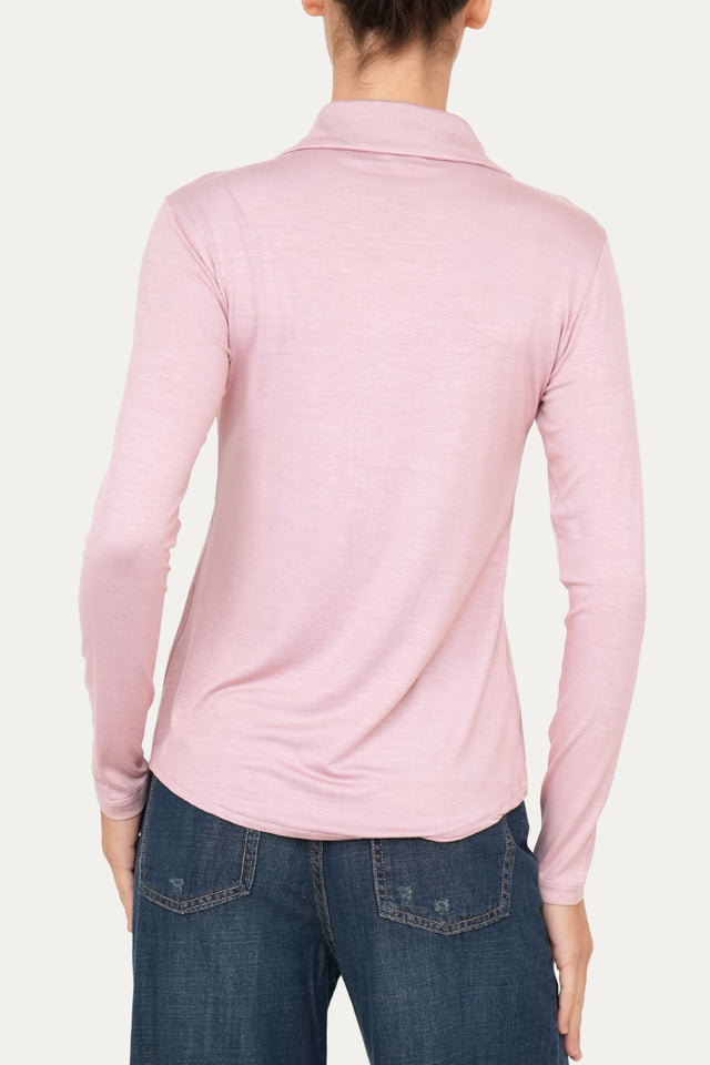 Camicia Jersey di Viscosa MILLY - Rosa Antico