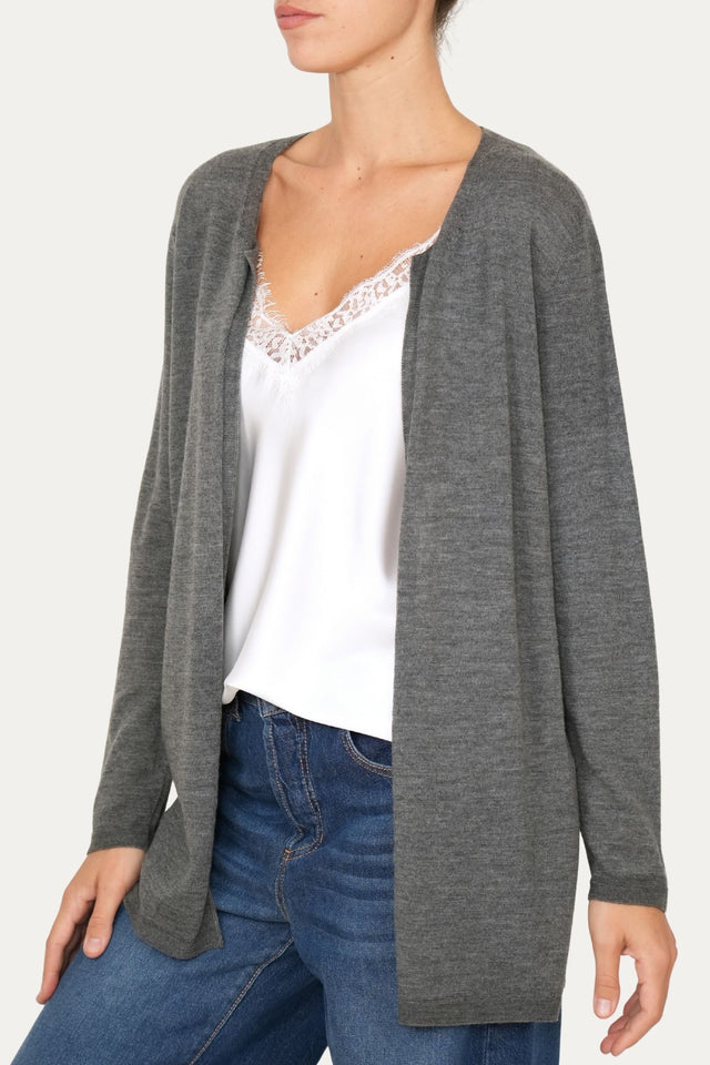 Cardigan lana merino Zegna Baruffa - Antracite