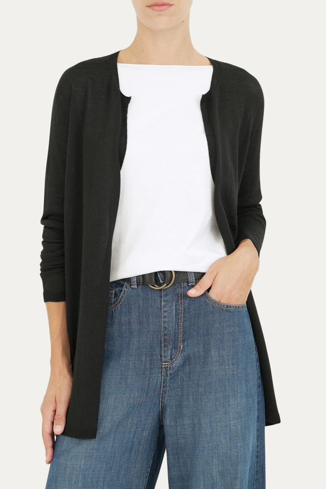 Cardigan lana merino Zegna Baruffa - Nero