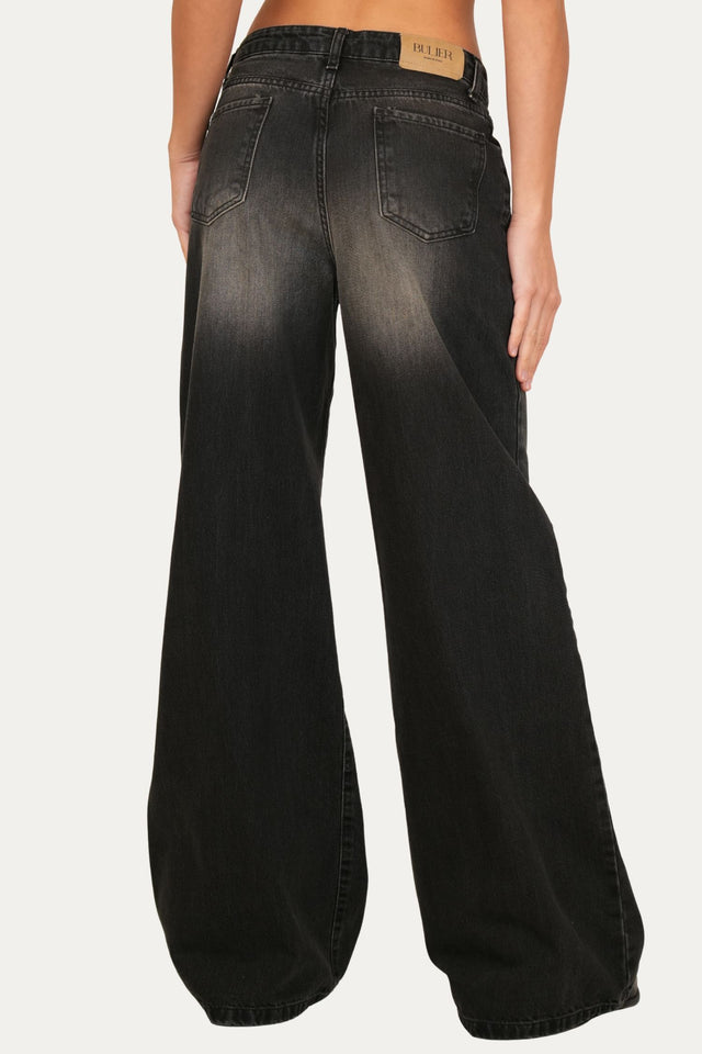 Jeans palazzo DEA tessuto slegato - Denim Bruciato