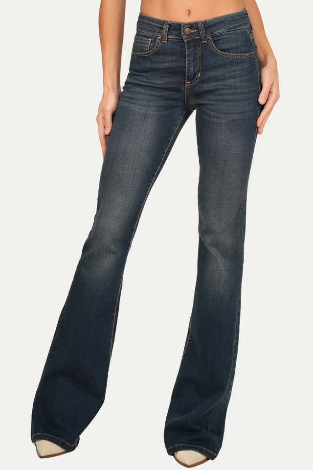 Jeans a zampa JANE in tessuto stretch - Denim Thè