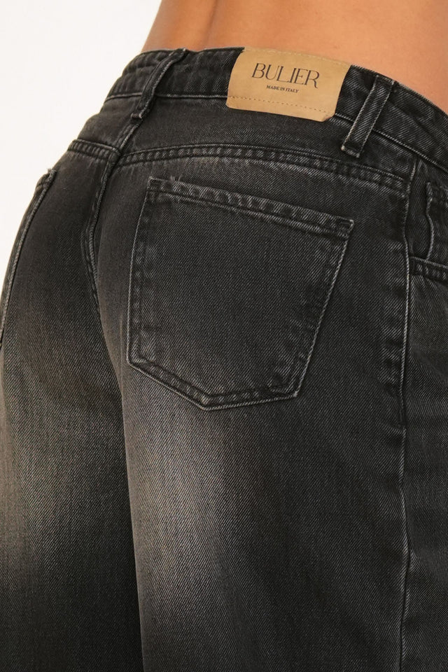 Jeans palazzo DEA tessuto slegato - Denim Bruciato