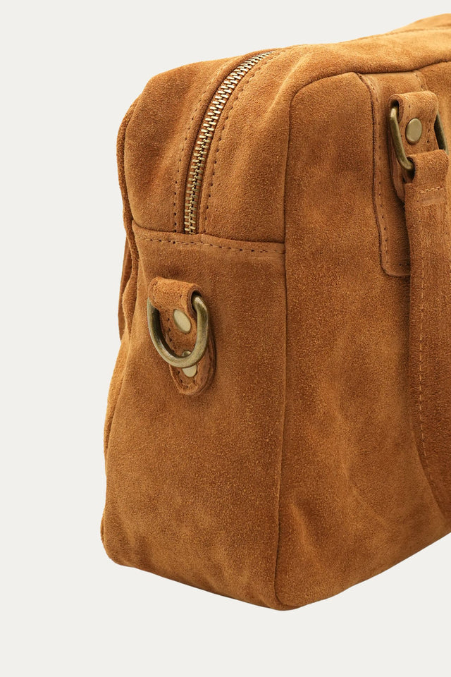 Borsa in camoscio GILDA - Cuoio