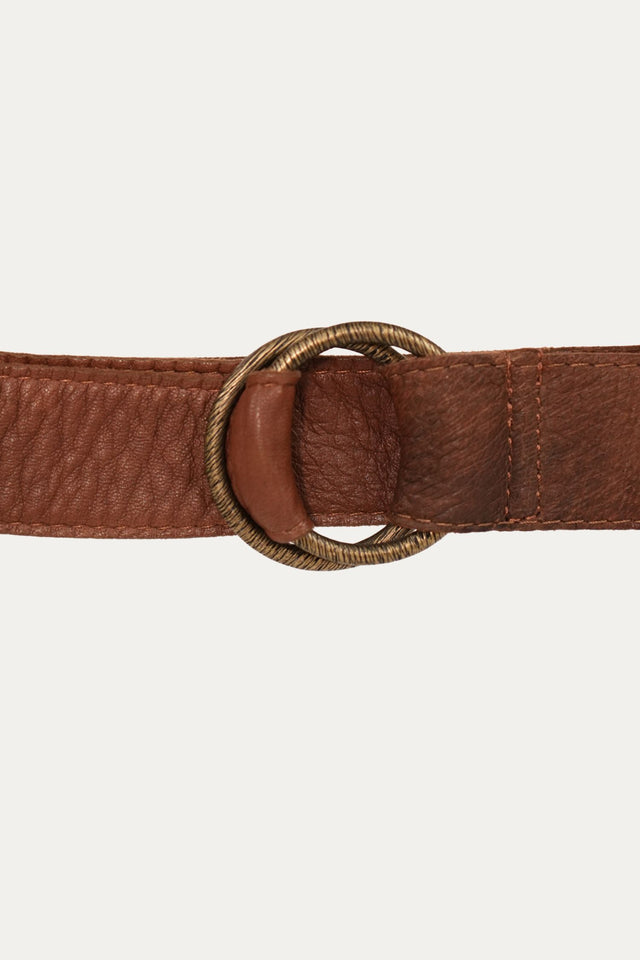 Bulier-Double ring belt - dark brown 
