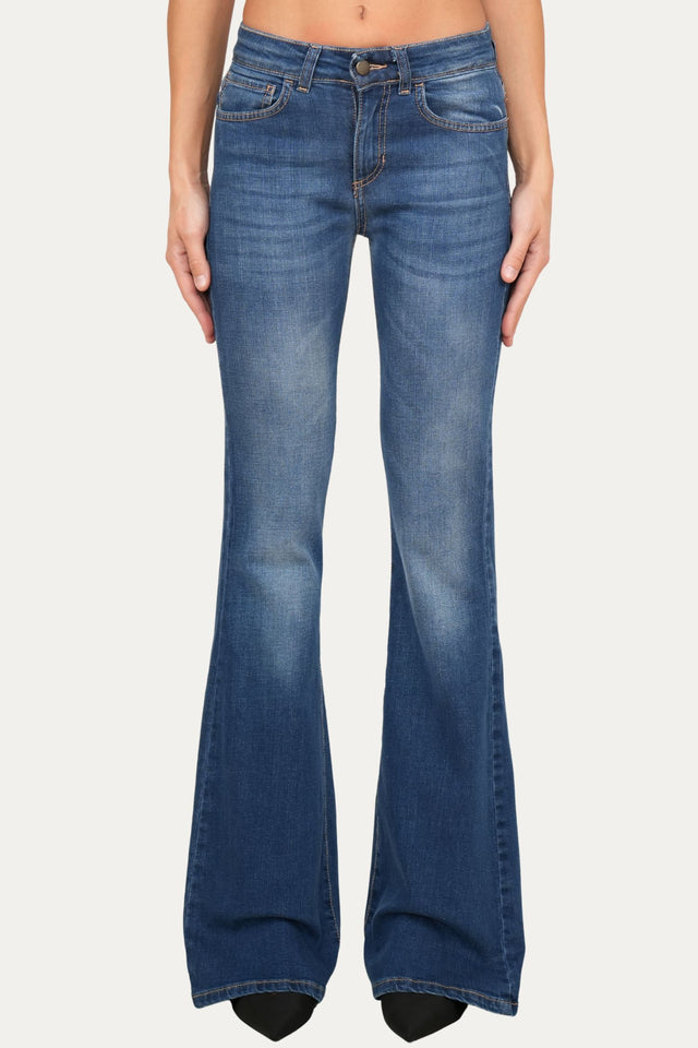 Jeans a zampa JANE in tessuto stretch - Denim Blu