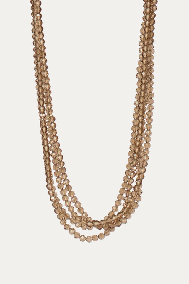 Collana punto luce PERLE PICCOLE - Taupe