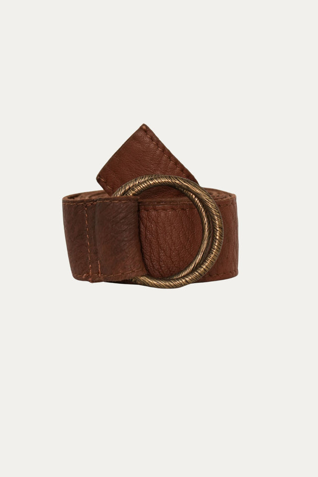 Bulier-Double ring belt - dark brown 
