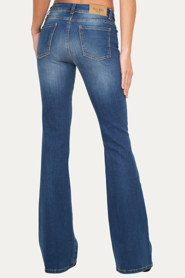 Jeans a zampa JANE in tessuto stretch - Denim Blu