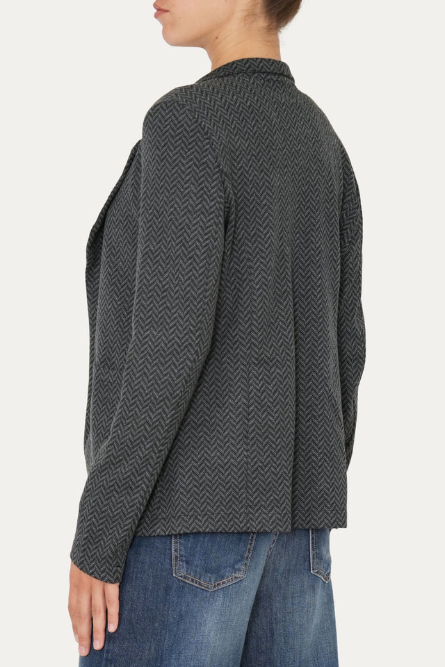 Giacca spigata monopetto classy - Nero Grigio