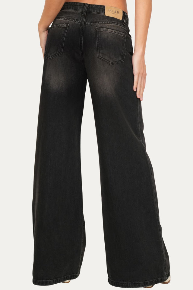 Jeans palazzo DEA tessuto slegato - Denim Bruciato