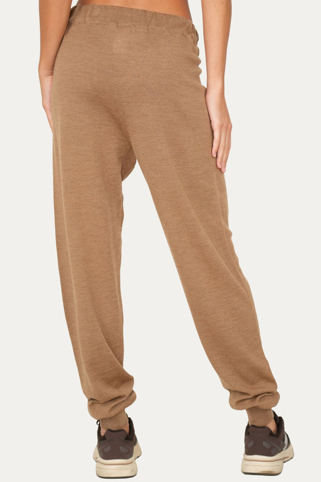 Pantalone boyfriend in lana merino Zegna Baruffa - Biscotto
