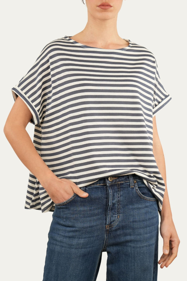T-shirt a barchetta cotone a righe Florida - Jeans