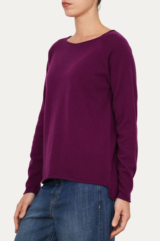 Maglia BASIC misto cashmere - Barbabietola