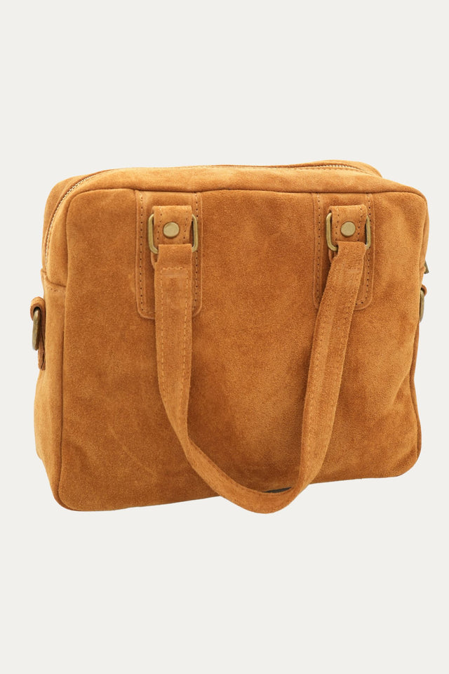 Borsa in camoscio GILDA - Cuoio