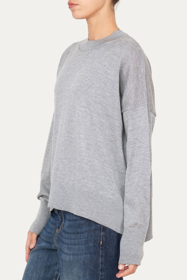 Maglia paricollo in lana merino Zegna Baruffa - Grigio