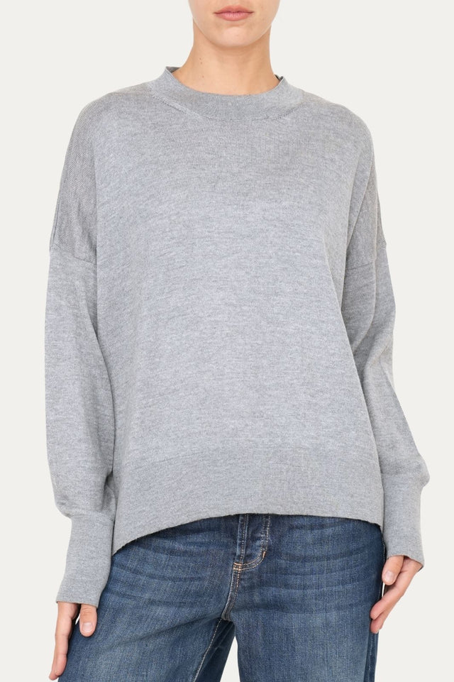 Maglia paricollo in lana merino Zegna Baruffa - Grigio