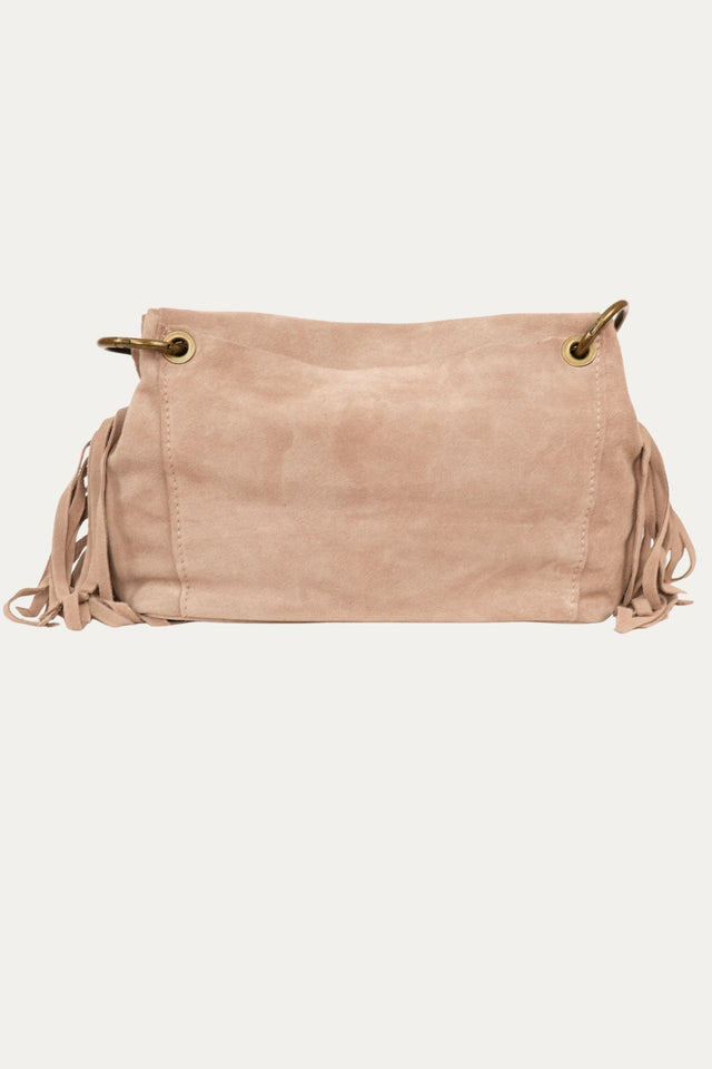 Borsa AURORA in camoscio - Taupe