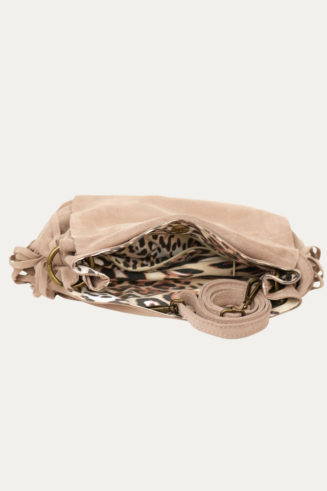 Borsa AURORA in camoscio - Taupe