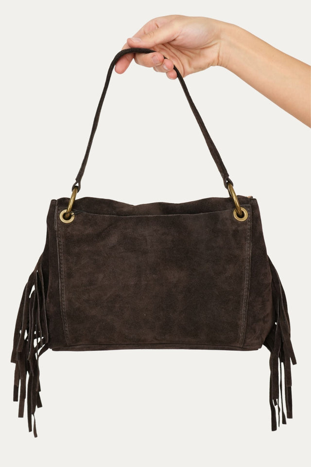 Borsa AURORA in camoscio - Moro