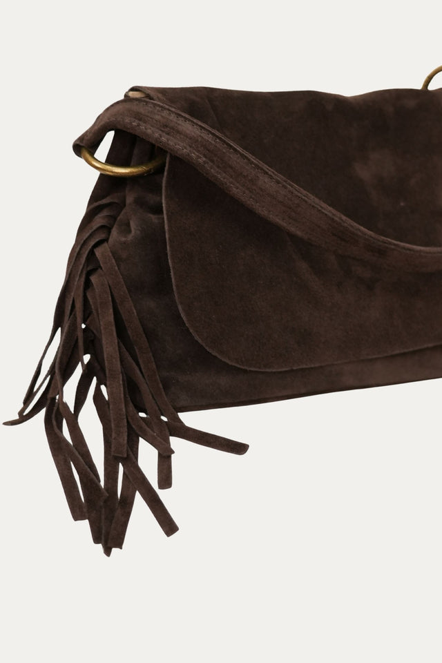 Borsa AURORA in camoscio - Moro
