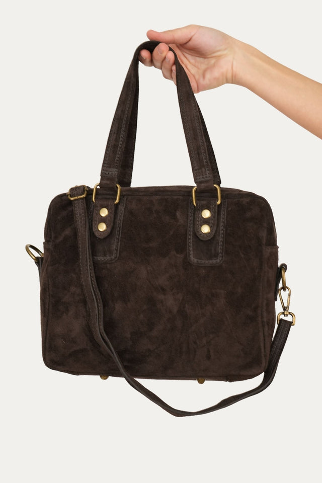 Borsa in camoscio GILDA - Moro