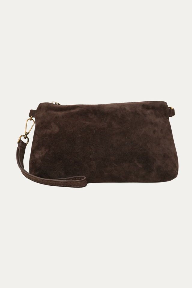 Pochette SARA in camoscio - Moro