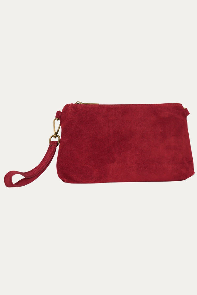 Pochette SARA in camoscio - Vino