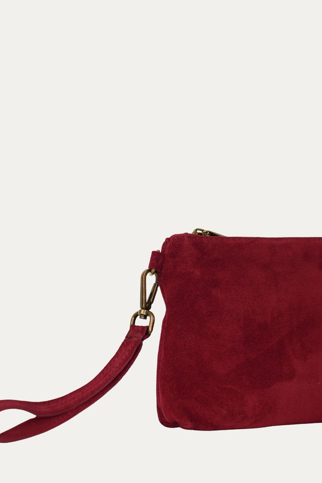 Pochette SARA in camoscio - Vino