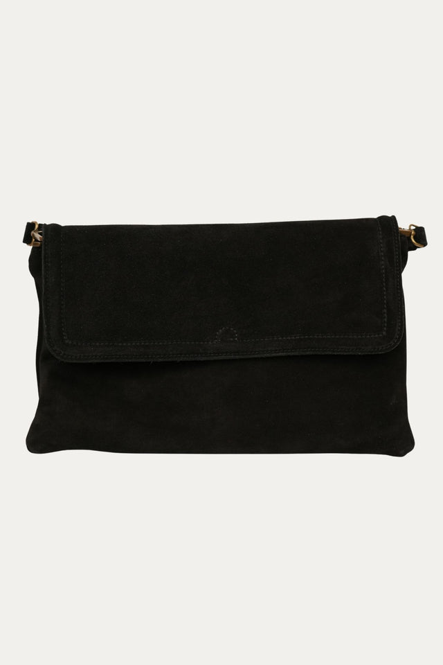 Pochette LUA in camoscio - Nero