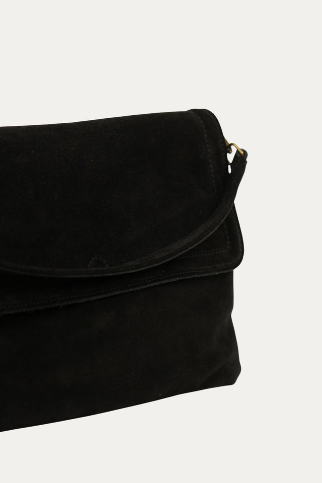 Pochette LUA in camoscio - Nero