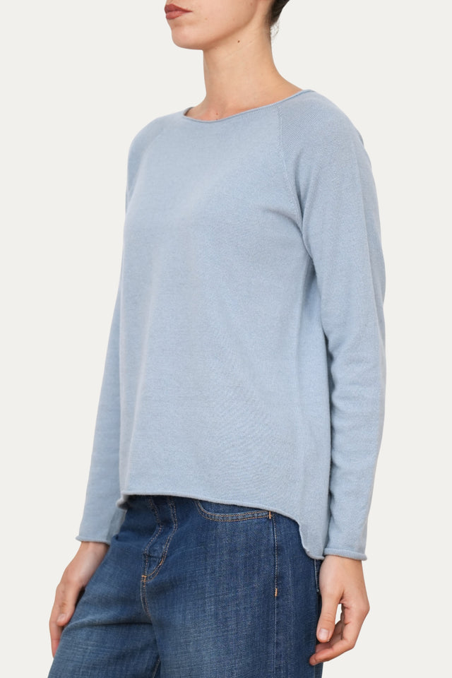 Maglia BASIC misto cashmere - Nuvoloso