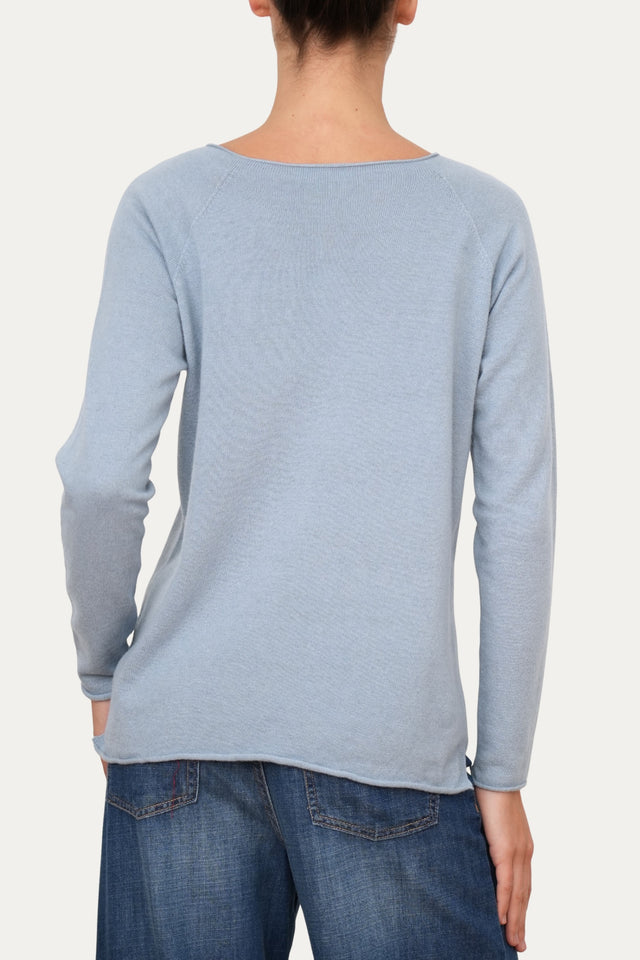 Maglia BASIC misto cashmere - Nuvoloso