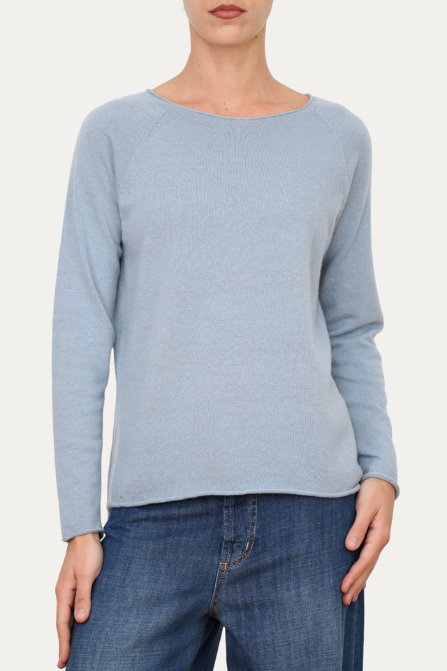 Maglia BASIC misto cashmere - Nuvoloso