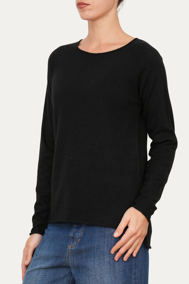 Maglia BASIC misto cashmere - Nero