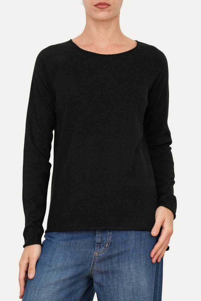 Maglia BASIC misto cashmere - Nero