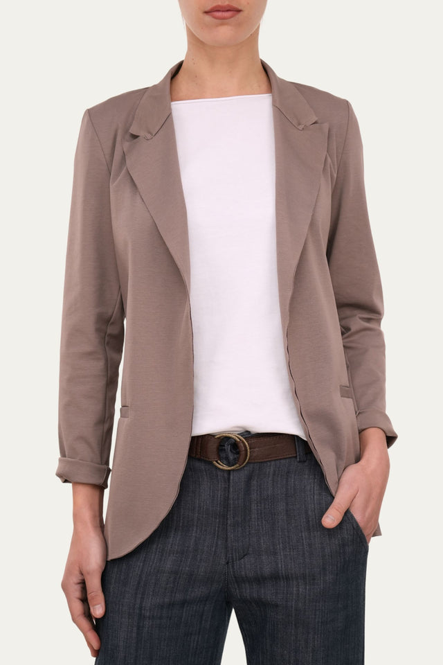Giacca punto Milano JOLIE leggera - Taupe