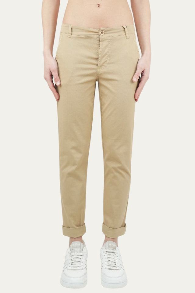 Pantalone CHINO cotone leggero - Nocciola