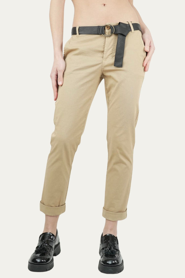 Pantalone CHINO cotone leggero - Nocciola