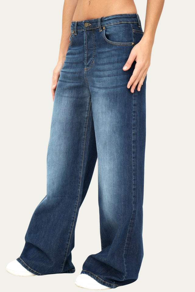 Jeans palazzo DEA tessuto Comfort - Denim Blu