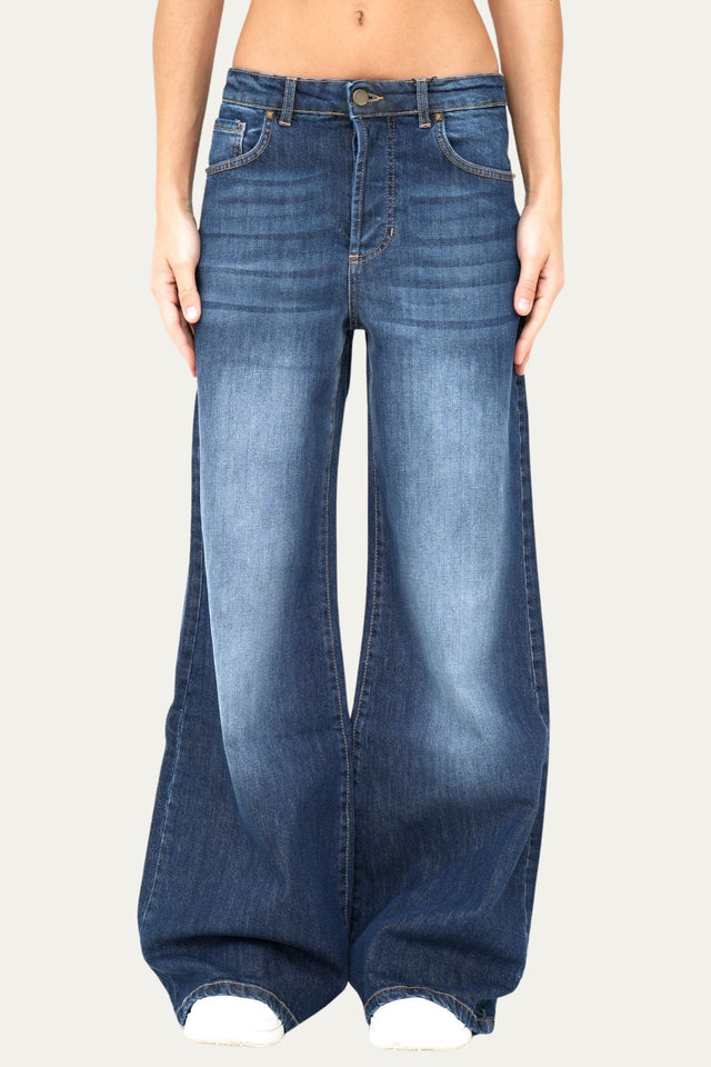 Jeans palazzo DEA tessuto Comfort - Denim Blu