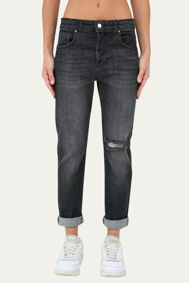 Jeans boyfriend SAMMY tessuto Comfort - Denim Nero