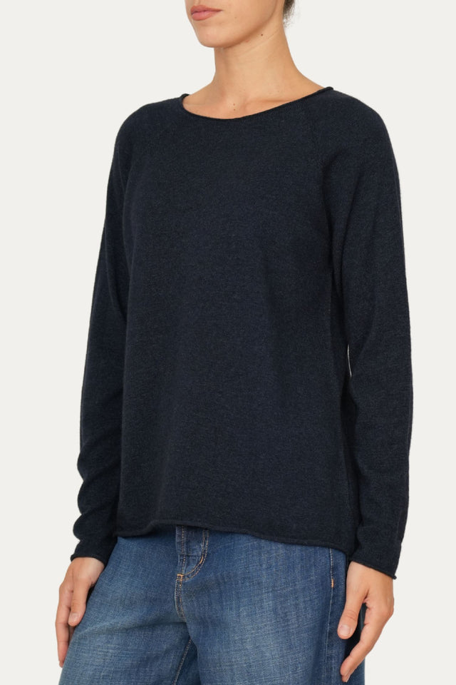 Maglia BASIC misto cashmere - Navy