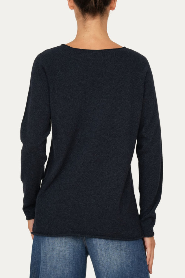 Maglia BASIC misto cashmere - Navy