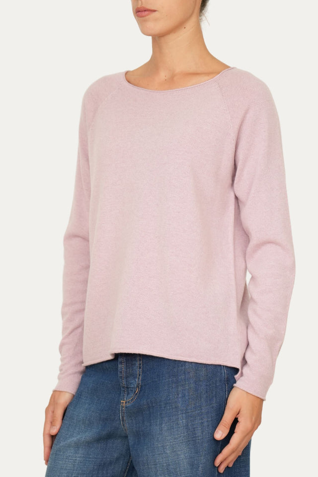 Maglia BASIC misto cashmere - Malva