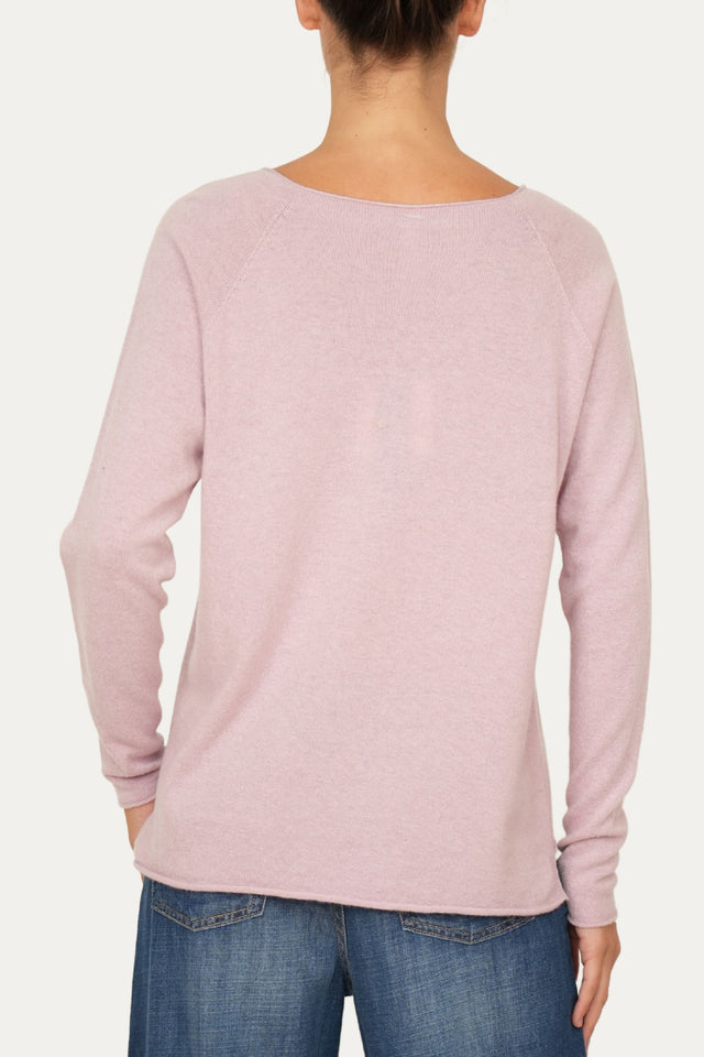 Maglia BASIC misto cashmere - Malva