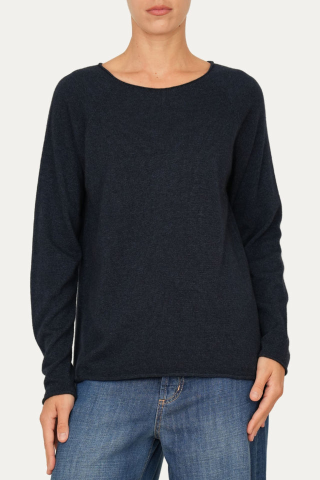 Maglia BASIC misto cashmere - Navy