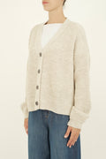 Bulier - Cardigan in maglia con bottoni - Beige - Elisa Paglia