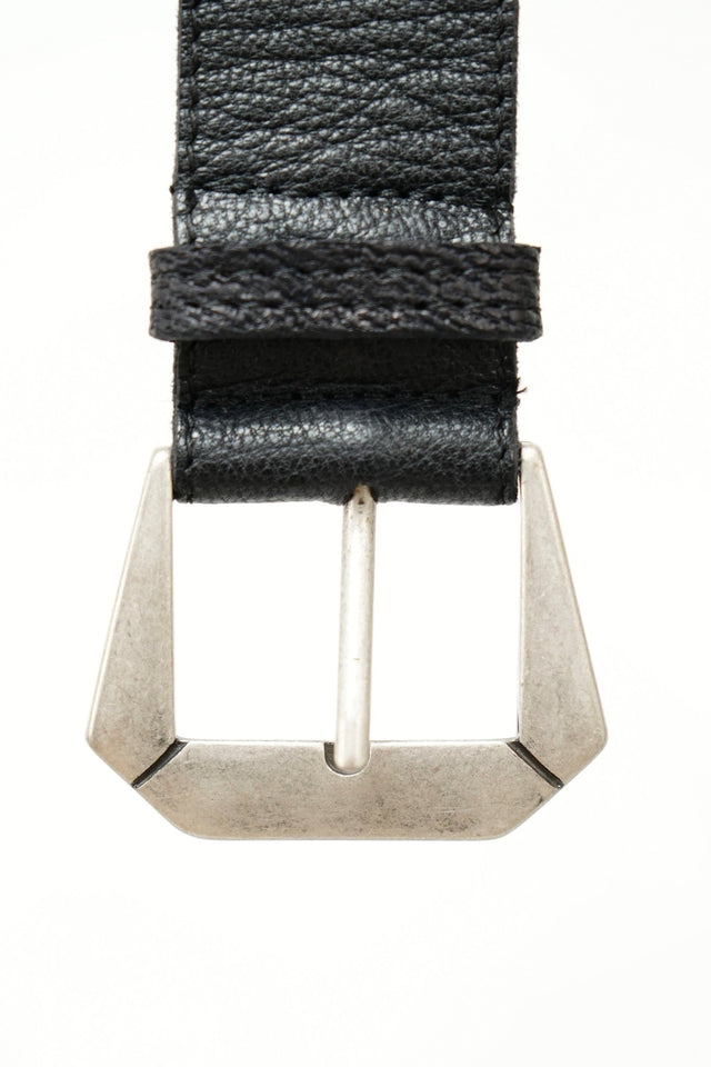 Bulier-Cintura pelle fibbia geometrica - nero