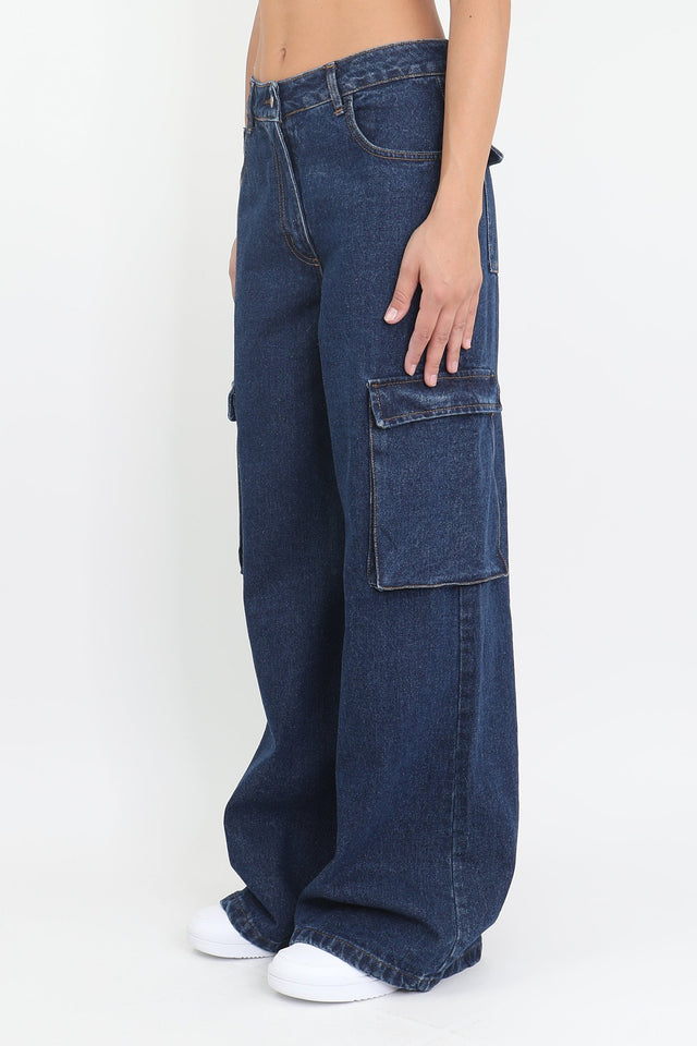 Bulier-Jeans cargo - denim