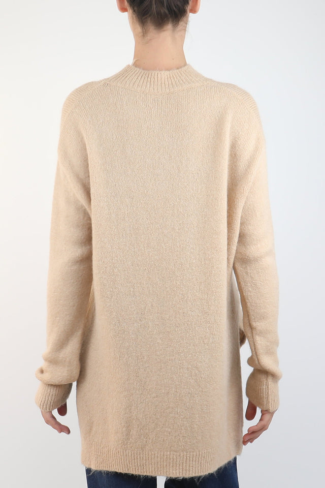 Bulier-High neck sweater - camel